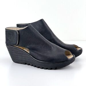 FLY London Peep Toe Wedges